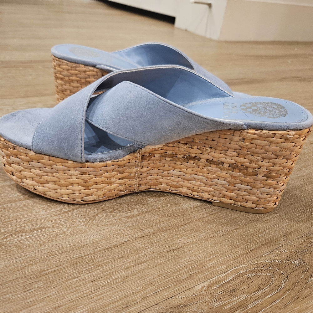 Vince Camuto Blue Wedge Espadrilles - Picture 2 of 13